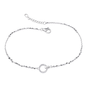 Lắc chân bạc đính đá PNJSilver XM00K000028