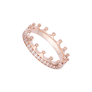 Nhẫn bạc đính đá PNJSilver My Princess hình vuơng miện XM00K000149