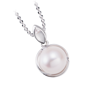 Mặt dây chuyền PNJ vàng trắng 14K đính ngọc trai Freshwater