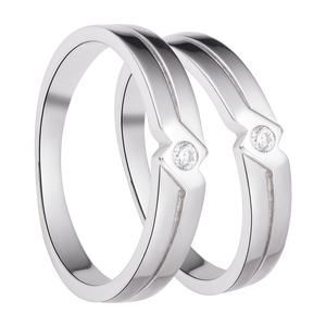 Nhẫn cặp bạc PNJSilver đính đá