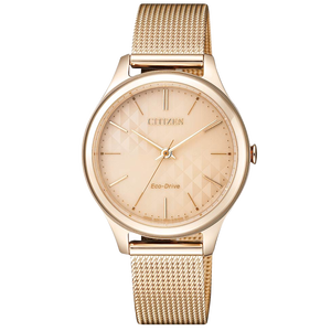 Đồng hồ nữ dây thép không gỉ chống nước Citizen EM0503.83X