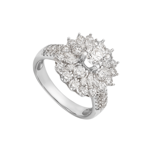 Nhẫn Kim cương PNJ Vàng trắng 14K 90273.5A2