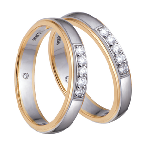 Nhẫn Cưới Bạch Kim PNJ Đính Kim Cương