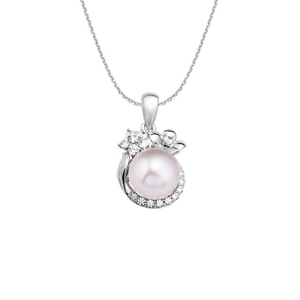 Mặt dây chuyền PNJ vàng trắng 14K đính ngọc trai Akoya