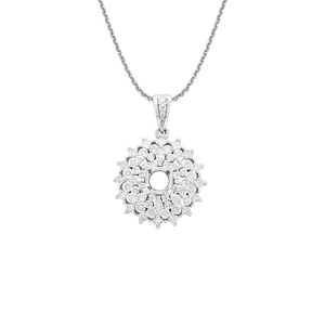 Vỏ mặt dây chuyền Kim cương PNJ Vàng trắng 18K 81757.5A1