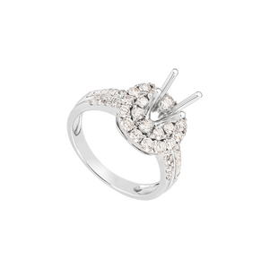 Vỏ Nhẫn Kim Cương PNJ vàng trắng 18K 80391.5A0