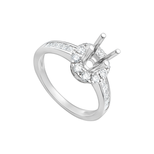 Vỏ nhẫn Kim Cương PNJ vàng trắng 18K