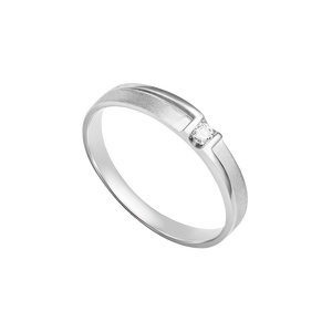 Nhẫn cưới nam Kim cương vàng trắng 14K