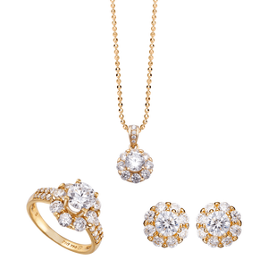 Bộ trang sức PNJ Vàng 18K đính đá CZ