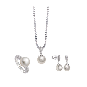 Bộ trang sức Vàng trắng 14K đính ngọc trai Akoya PNJ 00088-00074