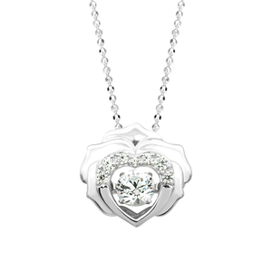 Mặt dây chuyền bạc đính đá PNJSilver hình cánh hoa XMXMW060004