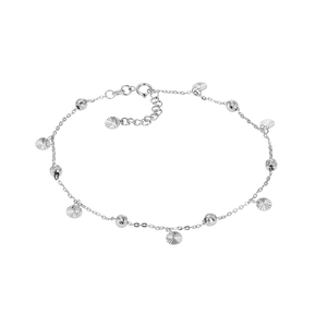 Lắc chân Vàng trắng Ý 18K PNJ 0000W000313