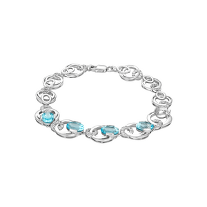 Lắc tay Vàng trắng 14K đính đá Topaz PNJ TPXMW000021