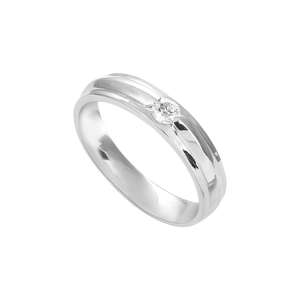 Nhẫn cưới nam Bạch kim đính Kim cương PNJ DD00W000158