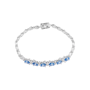 Lắc tay Vàng trắng 10K đính đá Synthetic PNJ ZTXMW000046