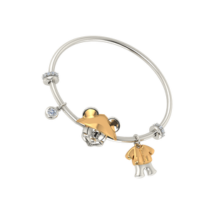 Vòng tay bạc đính đá Disney|PNJ Mickey XMXMC000002