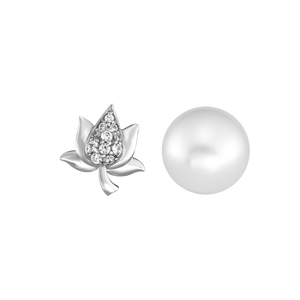 Bông tai Vàng trắng 14K đính Ngọc trai Akoya PNJ PAXMW000040