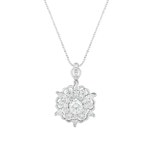 Mặt dây chuyền Vàng trắng 10K đính đá ECZ Swarovski PNJ XMXMW001471