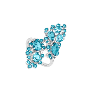 Nhẫn Vàng trắng 14K đính đá Topaz PNJ TPTPW000001