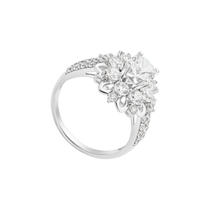 Nhẫn Vàng trắng 10K đính đá ECZ PNJ XMXMW001840