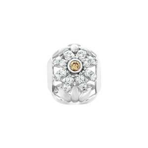 Hạt Charm xỏ DIY đính đá Sythentic PNJSilver ZTXMW000004