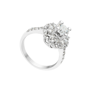 Nhẫn Kim cương Vàng trắng 14K PNJ DDDDW005036