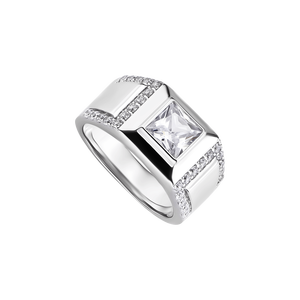 Nhẫn bạc nam đính đá PNJSilver XMXMK000197