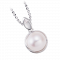 Mặt dây chuyền PNJ vàng trắng 14K đính ngọc trai Freshwater