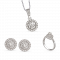 Bộ trang sức Kim cương PNJ vàng trắng 14K
