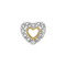 Hạt charm xỏ DIY PNJSilver hình trái tim khoét lòng 00XMW060034